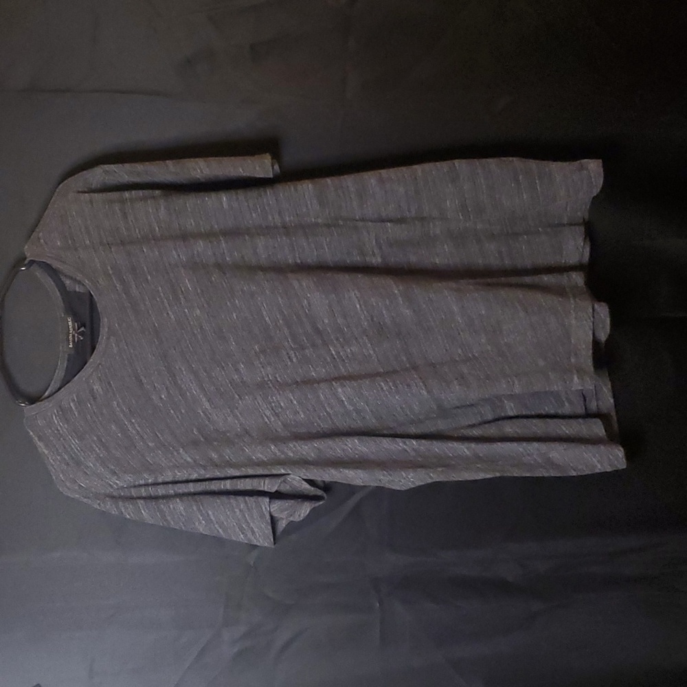 BR Gray Henley Short Sleeve Tee